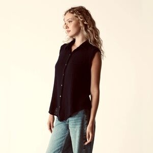 Michael Stars Monique Gauze Button Down Tank